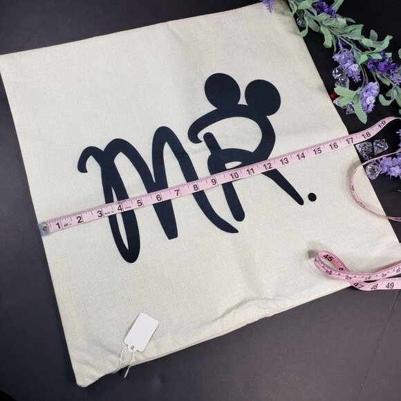 Mr Mickey Pillowcase Mouse Accent Wedding Decor Throw Sham Pillow Cushion Cover - Picture 5 of 12